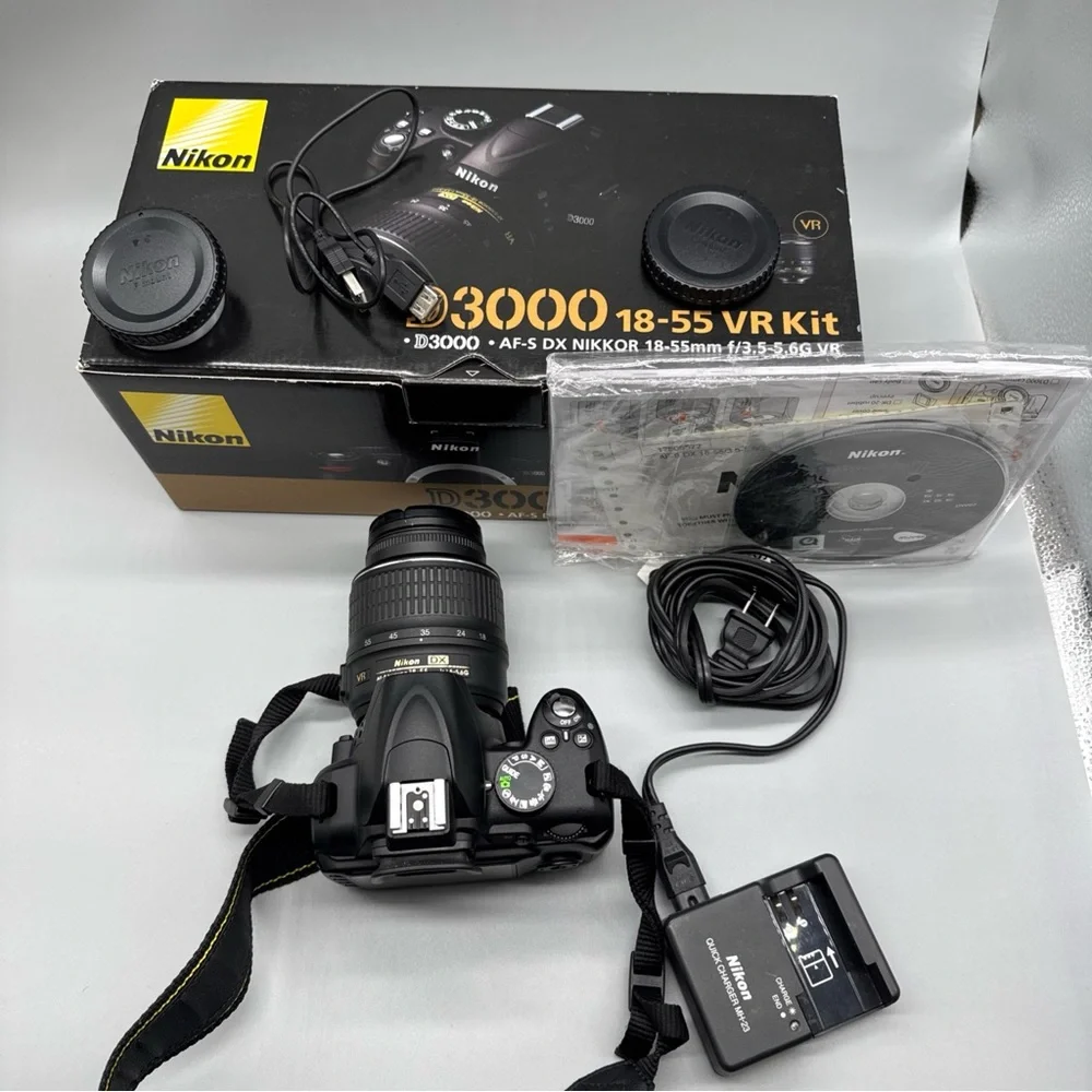 Nikon D3000 10.2MP Digital SLR Camera w/18-55mm f/3.5-5.6G Zoom Lens